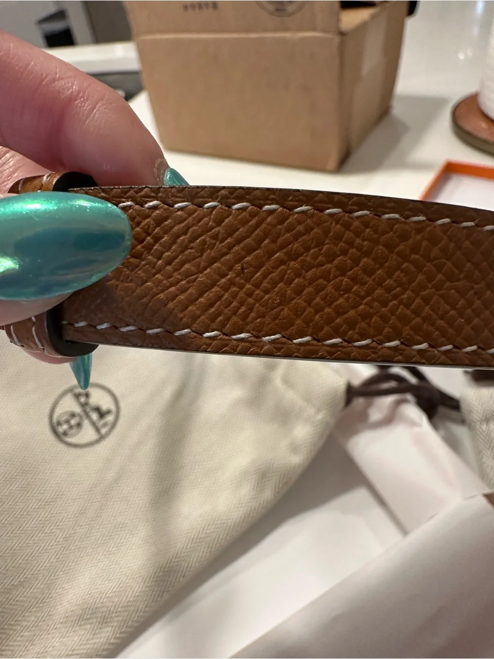Hermes Orange Gift Box with Branded Ribbon